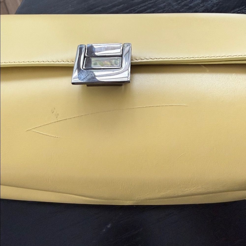 Alaia Clara Small Leather Handbag Yellow NWT - Picture 7 of 8